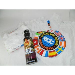 EDC Rave Party Collectibles Las Vegas Tumbler & 3 Tank Tops One Small 2 Medium